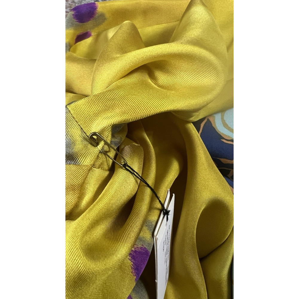 Dries Van Noten Sequin Yellow Floral Silk Delville Midi Dress Runway Size 38 - Picture 6 of 16